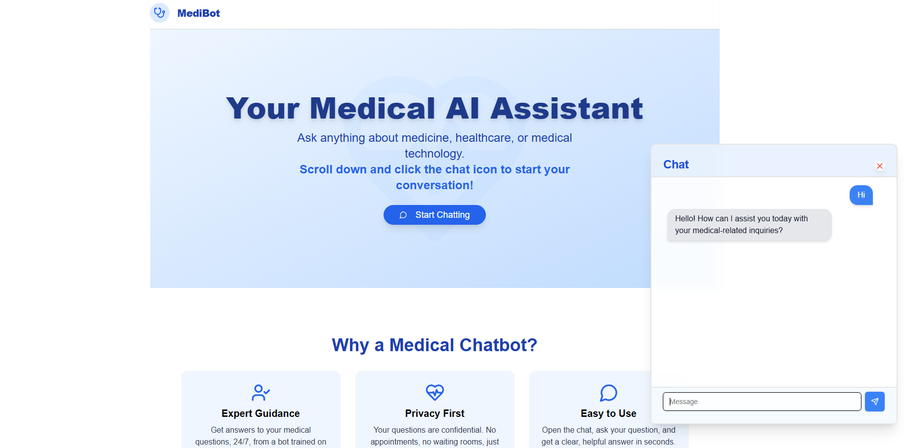 Web Chat Bot project